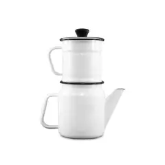 RECORD - CAFETERA ESMALTADA BLANCA