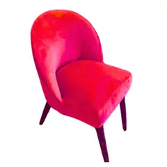 SALA FABULOSA - Funda de silla VINTAGE en terciopelo liso 8 piezas - Rojo