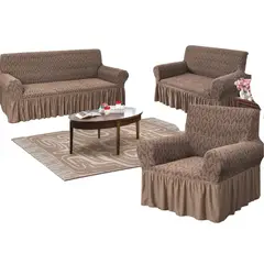 SALA FABULOSA - Funda de mueble alto relieve diamante 3-2-1 - Chocolate