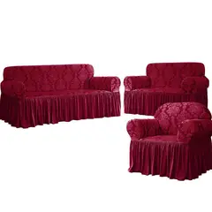 SALA FABULOSA - Funda de mueble 3-2-1 Labrado imperial - Rojo