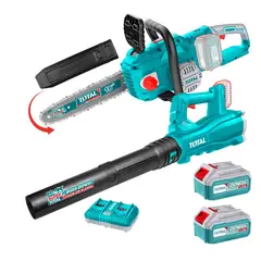 TOTAL TOOLS - Combo Motosierra 16" + Sopladora + 2 baterías 5ah Total