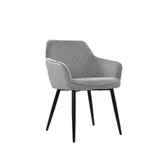OFIDEAS - Silla De Comedor Diseño Milei Tapizado Gris