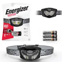 ENERGIZER - Linterna Frontal 60 Lumenes 2 modos 20 mts