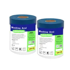 AC - CINTA MASKING AZUL + PROTECTOR PLASTICO 55 CM x 33M - (PACK X 2)