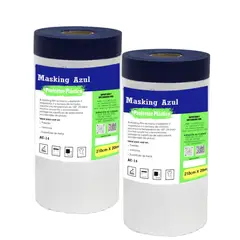 AC - CINTA MASKING AZUL + PROTECTOR PLASTICO 210 CM x 20M (PACK X 2)