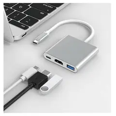 XTECH - Adaptador Multipuerto 3 en 1 HDMI, USB 3.0, USB-C para iPad 10ma 2022
