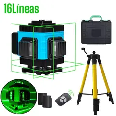 OEM - Nivel Láser Verde 4D 16Líneas 360° Autonivelación 2Baterias Y Tripode
