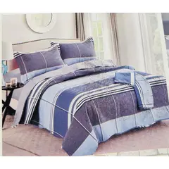 MINGDA - Set de Cubrecama QUEEN + Sabanas + Fundas 100% Algodón