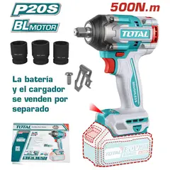 TOTAL TOOLS - LLAVE DE IMPACTO 1/2" 20V 500NM INDUSTRIAL BRUSHLESS TOTAL TIWLI20501