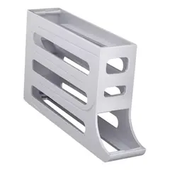 GENERICO - Organizador dispensador y bandeja para huevos automático color Gris
