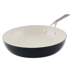 KITCHENAID - Set 2 Sartenes 21 y 25cm Aluminio Forjado Antiadherente Cerámico Negro