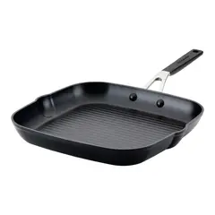 KITCHENAID - Plancha con grill 29cm anodizado duro antiadherente Negro