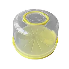 GRETAIL - Porta Torta Frutas Comida Con Sujetadores Grande Amarillo