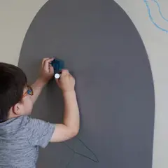 PZR PIZARRAS ADHESIVAS - Pizarra Adhesiva Magnética Infantil Arco Gris 115 x 75 cm