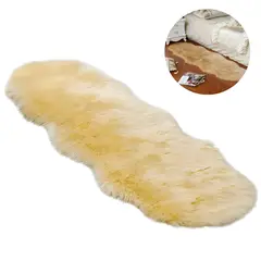 ELMEJORPRECIO - Alfombra Bajada De Cama Peluda Golden