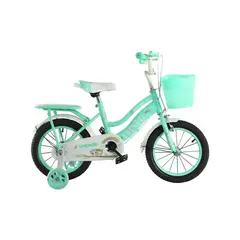 GENERICO - Bicicleta Para Niña Infantil Kids Aro 16 Doble Con Luz Turq