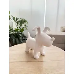 CONCEPTS LIFE - Adorno Perro Blanco Decorativo 25x15x20 cm