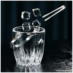 INSPIRA - Hielera de vidrio transparente con pinza y agarradera