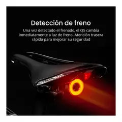 ROCKBROS - Luz Trasera Inteligente para bicicletas Q5 60 Lúmenes