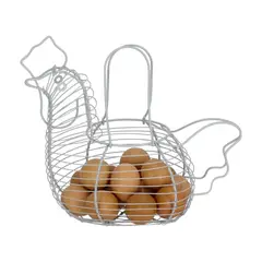 ELMEJORPRECIO - Porta Huevos Organizador de Cocina Modelo Gallina Blanco