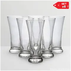INSPIRA - Set 6 Vasos Cerveceros Altos Vidrio Elegante 500ml