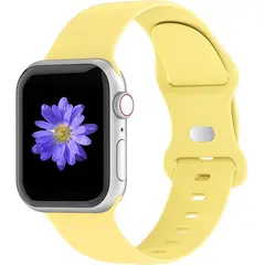 GENERICO - Correa Silicona Apple Watch 38/40/41mm/(Series 10 42mm) M/L Amarillo