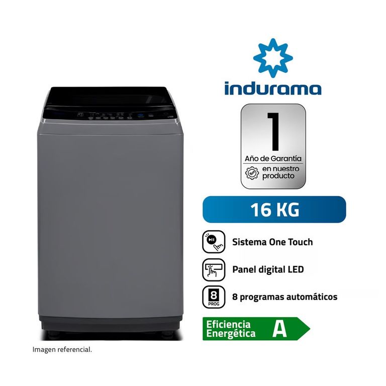 LAVADORA INDURAMA 16 KG LRI-16DGR