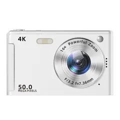 RENVMEXY - Cámara Digital 4K M06 Blanca 50MP IPS 3 64GB Incluido