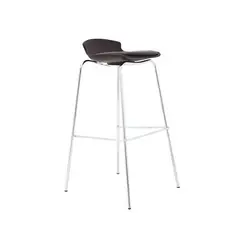 OFIDEAS - Silla Para Bar Fija Air Reposapies Negro