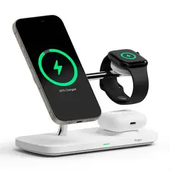 RINGKE - Cargador Inalámbrico 3 en 1 Ringke Certificado Qi2 Potencia 15w Importado De Usa