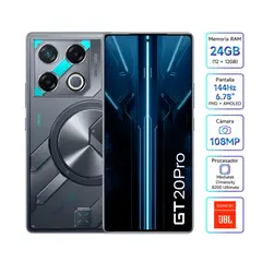 INFINIX - GT 20 Pro 5G Azul 256GB 12GB Ram, Pantalla Amoled 6.78” pulgadas, FHD+ 108MP Cámara, 144Hz
