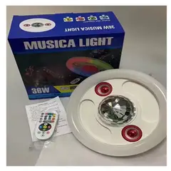 GENERICO - LAMPARA DE TECHO FOCO PARLANTE CON LUZ BLANCA Y RGB .