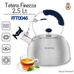FINEZZA - Tetera De Acero Inoxidable de 2.5 Lts - FF-T0046-A