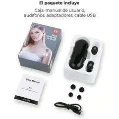 GENERICO - Audífonos inalámbricos f9 con powerbank bluetooth v53