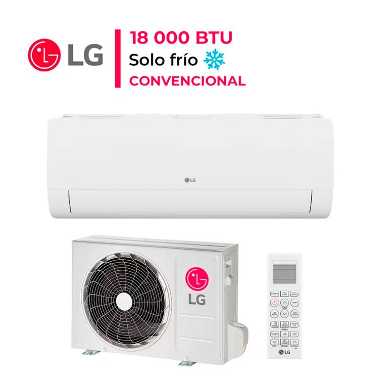 Aire Acondicionado LG Split 18000 BtuH Convencional Frío Solo
