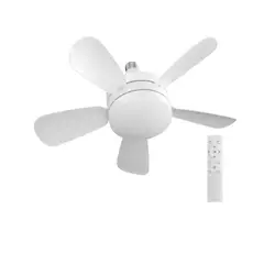 GENERICO - Foco Ventilador de 5 Aspas 3 Velocidades Blanco