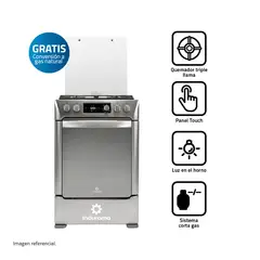 INDURAMA - Cocina a Gas 4 Hornillas IBIZA ZAFIRO CROMA