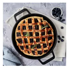 VICTORIA - SARTEN DE HIERRO FUNDIDO DOBLE ASA 25 CM CURADO