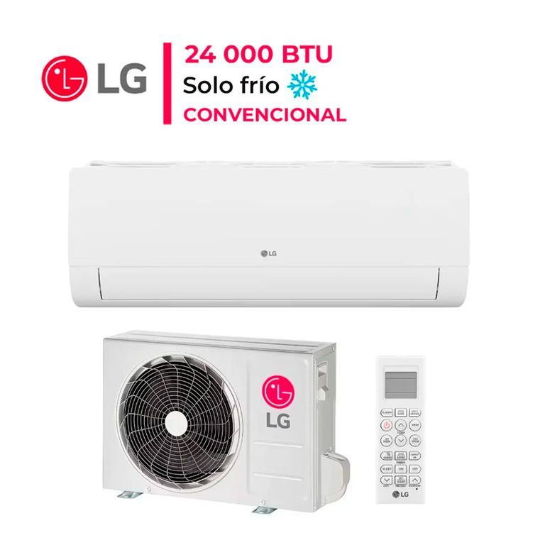 Aire Acondicionado LG Split 24000 BtuH Convencional Frío Solo