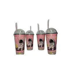 GENERICO - Vaso Tomatodo modelo Astronauta con Luces Rosado