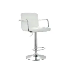 OFIDEAS - Banco Para Bar Nill Con Brazos Giratorio Blanco