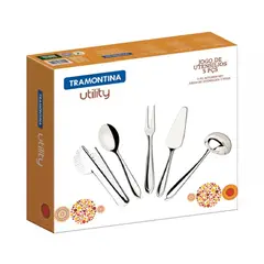 TRAMONTINA - JUEGO DE UTENSILIOS DE ACERO INOXIDABLE UTILITY