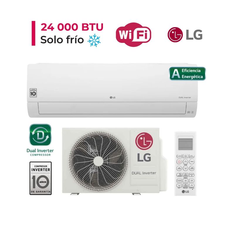 DUALCOOL Aire Acondicionado Inverter 24000 BTU Función solo frío