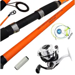 GENERICO - EQUIPO DE PESCA SPINNING CAÑA 2.70 M Y CARRETE 4500