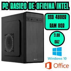 INTEL - COMPUTADORA BASICA DE OFICINA 3GHZ SSD 500GB RAM 8GB