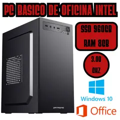INTEL - COMPUTADORA BASICA DE OFICINA 3GHZ SSD 960GB RAM 8GB