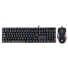 HALION - KIT GAMING DAMON HA-863C BLACK TECLADO+MOUSE SWITCH RED RGB