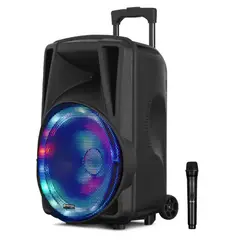 MAXTRON - Parlante AVALON 12 MX113-V LUZ LED Roller Speaker BT 1VHF FM