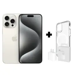 APPLE - IPHONE 16 PRO MAX 256GB CHIP FISICO - NATURAL TITANIO + CARGADOR + CASE PROTECTOR
