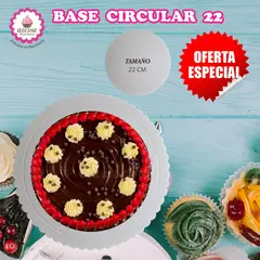 GENERICO - 100 Bases Blancas de Torta Pastel de 22 cm. para Repostería